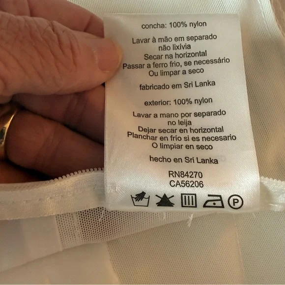 Vintage White Nylon Petticoat Crinoline Lace Hem Maxi Slip Skirt - Picture 11 of 12